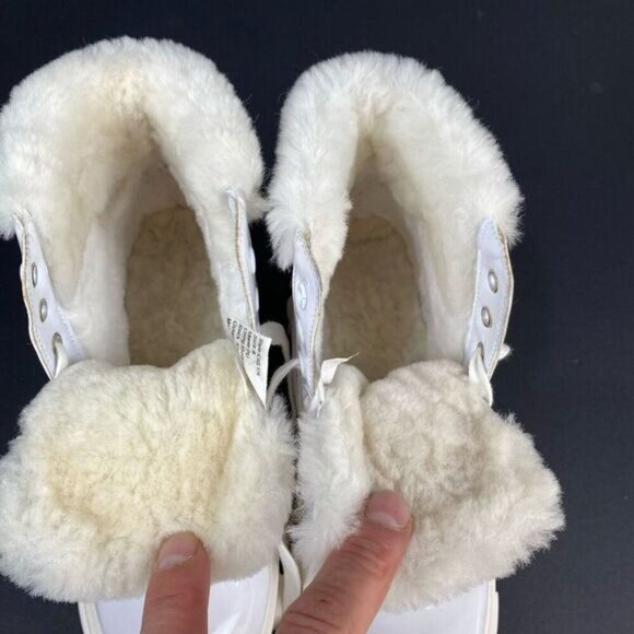 Women's brooke boot Cloud Nine with sheepskin in white size 8 style CNS 174 - Picture 5 of 15